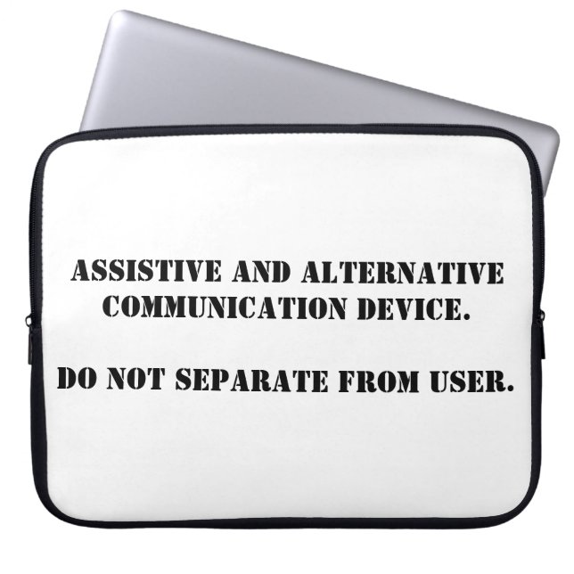 Geen AAC afnemen gewoon Laptop Sleeve (Voorkant)