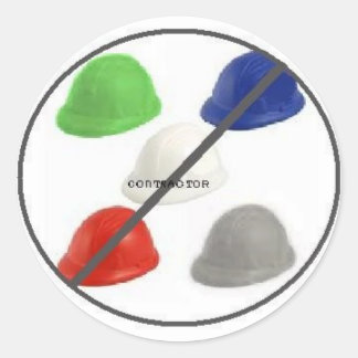 Geen aannemers ronde sticker