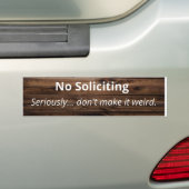 Geen aanplakbiljet.  Houtkorrels Bumpersticker (Op auto)
