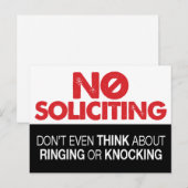 Geen aanplakbord - Ring of knok niet aan Briefkaart (Voorkant / Achterkant)