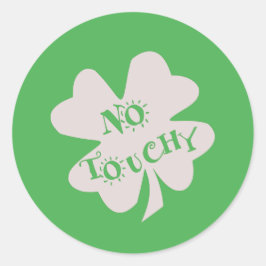 Geen aanraakgevoelige St Patrick's Day Clover Ronde Sticker