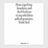 Geen aanraking Rolstoel sticker duidelijk (Vel)