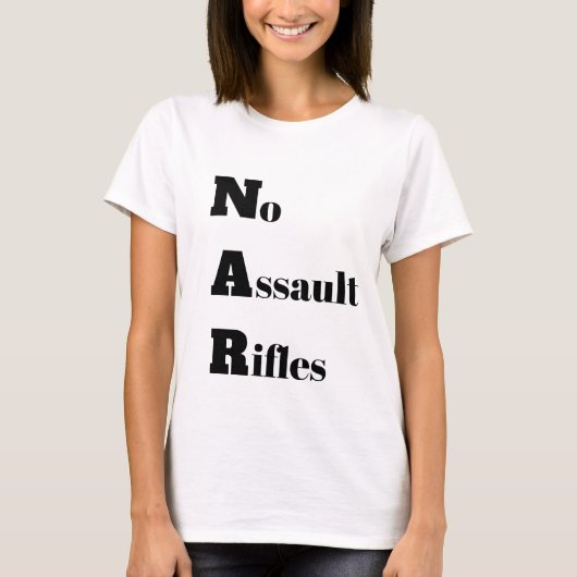 Geen aanvalsgeweren T-shirt (Voorkant)
