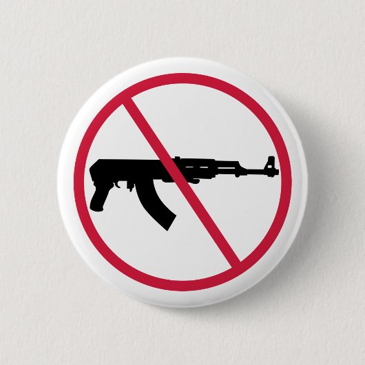 Geen aanvalwapens ronde button 5,7 cm (Voorkant)