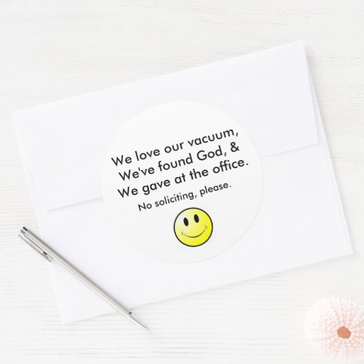 Geen aanvraag ronde sticker (Envelop)