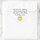 Geen aanvraag ronde sticker (Tas)