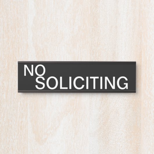 Geen aanvragen deurbordje (Voorkant)