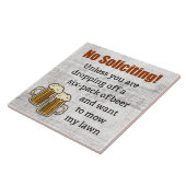 Geen aanvragen tenzij je bier afneemt tegeltje (Zijkant)