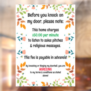 Geen Aanvragende en Religieuze Berichten Raamsticker