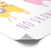 Geen aanwijzing van Drama Llama Cute Poster (Hoek)