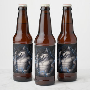 Geen aardige jongen meer Grappige Alpha Wolf Meme  Bier Etiket