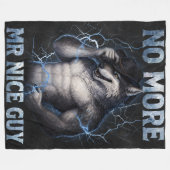 Geen aardige jongen meer Grappige Alpha Wolf Meme Fleece Deken (Voorkant (Horizontaal))