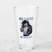 Geen aardige jongen meer Grappige Alpha Wolf Meme  Glas (Voorkant)