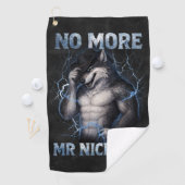 Geen aardige jongen meer Grappige Alpha Wolf Meme Golfhanddoek (Insitu)