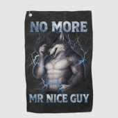Geen aardige jongen meer Grappige Alpha Wolf Meme Golfhanddoek (Voorkant)