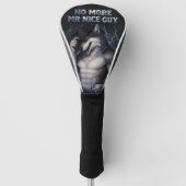 Geen aardige jongen meer Grappige Alpha Wolf Meme  Golfheadcover (Voorkant)