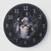 Geen aardige jongen meer Grappige Alpha Wolf Meme Grote Klok (Voorkant)