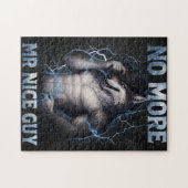 Geen aardige jongen meer Grappige Alpha Wolf Meme  Legpuzzel (Horizontaal)