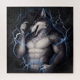 Geen aardige jongen meer Grappige Alpha Wolf Meme Legpuzzel