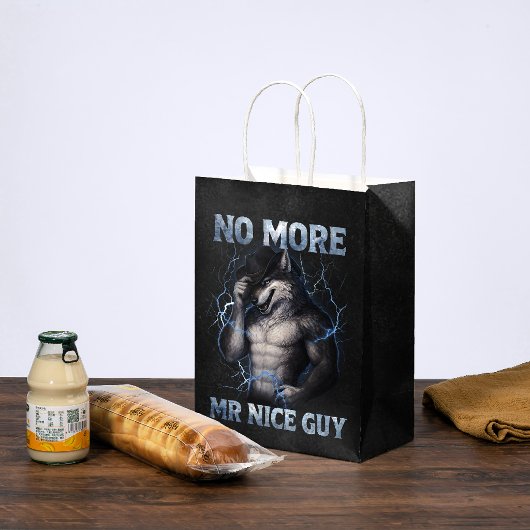 Geen aardige jongen meer Grappige Alpha Wolf Meme Medium Cadeauzakje