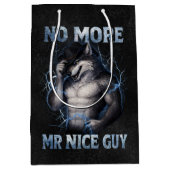 Geen aardige jongen meer Grappige Alpha Wolf Meme Medium Cadeauzakje (Voorkant)