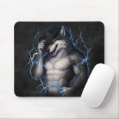Geen aardige jongen meer Grappige Alpha Wolf Meme Muismat (Met muis)