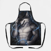 Geen aardige jongen meer Grappige Alpha Wolf Meme Schort (Voorkant)