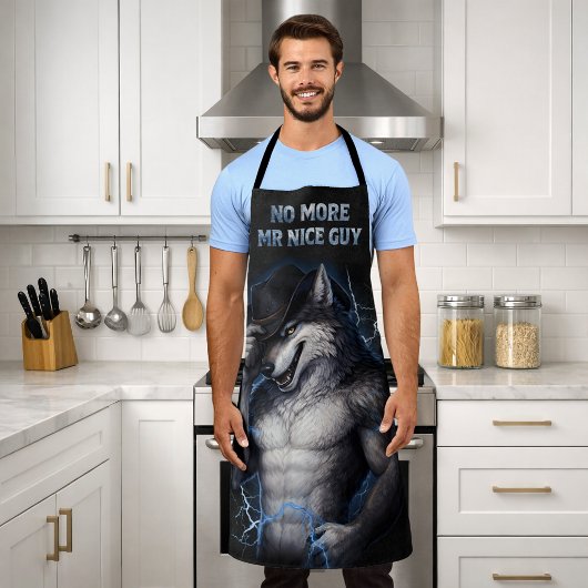 Geen aardige jongen meer Grappige Alpha Wolf Meme Schort