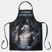 Geen aardige jongen meer Grappige Alpha Wolf Meme Schort (Voorkant)