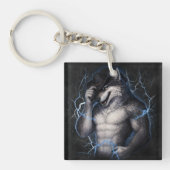 Geen aardige jongen meer Grappige Alpha Wolf Meme Sleutelhanger (Voorkant)