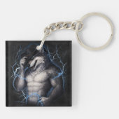 Geen aardige jongen meer Grappige Alpha Wolf Meme Sleutelhanger (Achterkant)