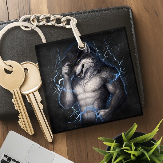 Geen aardige jongen meer Grappige Alpha Wolf Meme Sleutelhanger