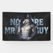 Geen aardige jongen meer Grappige Alpha Wolf Meme  Spandoek (Horizontaal)
