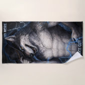 Geen aardige jongen meer Grappige Alpha Wolf Meme Strandlaken (Voorkant)
