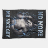 Geen aardige jongen meer Grappige Alpha Wolf Meme Theedoek (Horizontaal)
