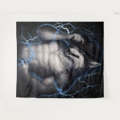 Geen aardige jongen meer Grappige Alpha Wolf Meme  Wandkleed (Voorkant (horizontaal))