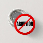 "GEEN ABORTEERING" RONDE BUTTON 3,2 CM (Voorkant /achterkant)