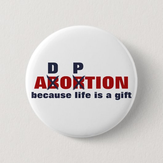 Geen abortus. Het leven is een geschenk! Ronde Button 5,7 Cm (Voorkant)