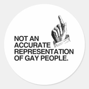 GEEN ACCURATE VOORSTELLING RONDE STICKER