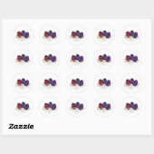 geen achtergrondRuby Sapphire Amethyst voor Pasen Ronde Sticker (Vel)