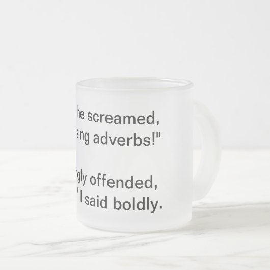 Geen adverbs Humorische Mok (Voorkant rechts)