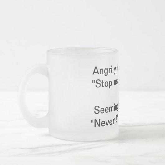 Geen adverbs Humorische Mok (Links)