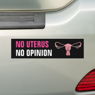 Geen advies Pro Choice Feminist Bumpersticker