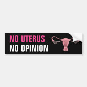 Geen advies Pro Choice Feminist Bumpersticker (Voorkant)
