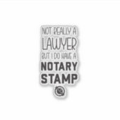 Geen advocaat Notaris Sticker Grappig (Voorkant)