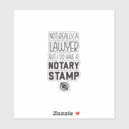 Geen advocaat Notaris Sticker Grappig