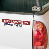 Geen advocaten 2020 - Geen advocaten OOIT! Bumpersticker (Op Truck)