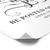 Geen Afbeeldingen bruiloft Poster (Hoek)