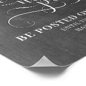 Geen Afbeeldingen op sociale media - huwelijksbord Poster (Hoek)