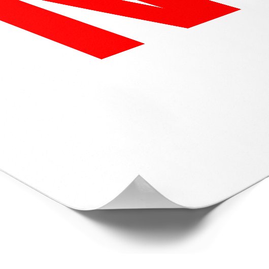 Geen afdekking! poster (Hoek)